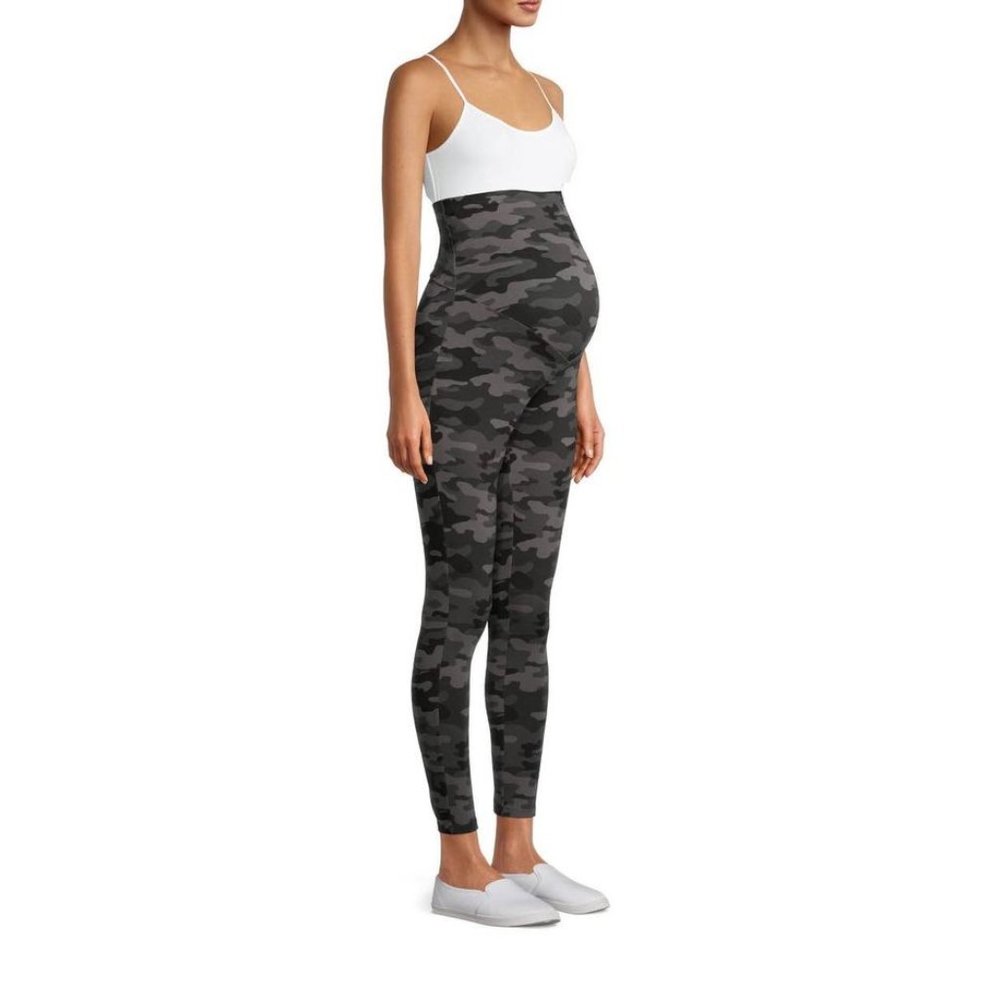 COPY - Women's Maternity Leggings, size S, grey camo, over bump, Time and Tru